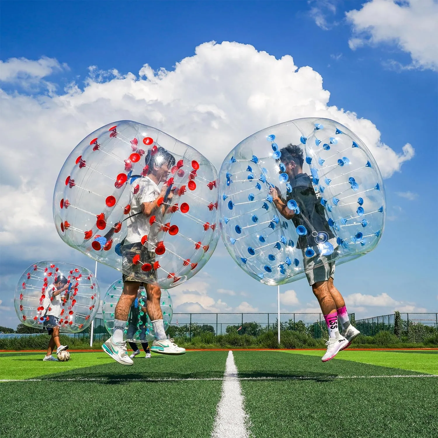 1PC Inflatable Bumper Balls, 5Ft Human Hamster Ball, Zorb Ball for Adults or Children, Bubble Soccer for Sport Time(One Red)