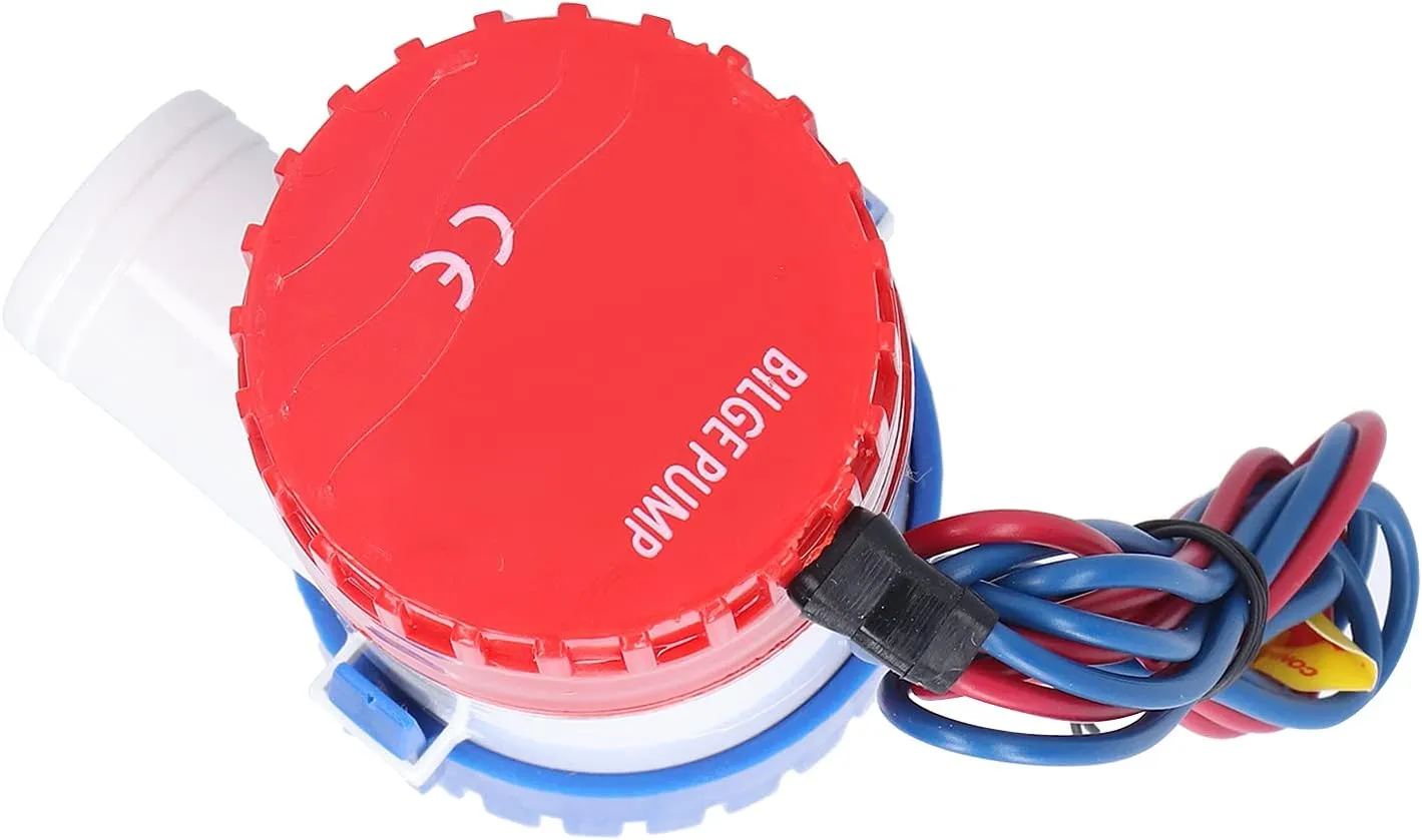 350GPH, 500GPH, 750GPH Bilge Pump with Shock ABS Housing, Stainless Steel Shaft, Easy to Clean Filter for Sea Water Quality Analysis, Ship Bilge Sewage Discharge (DC24V
