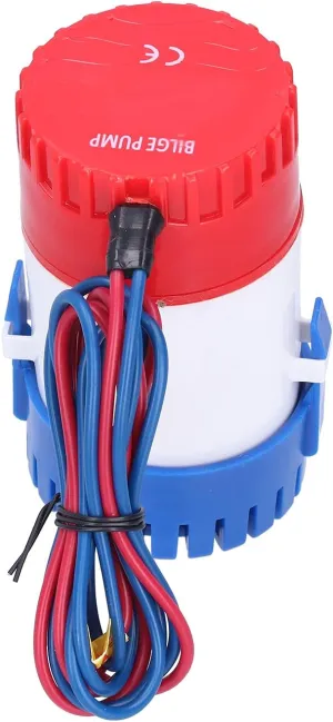 350GPH, 500GPH, 750GPH Bilge Pump with Shock ABS Housing, Stainless Steel Shaft, Easy to Clean Filter for Sea Water Quality Analysis, Ship Bilge Sewage Discharge (DC24V