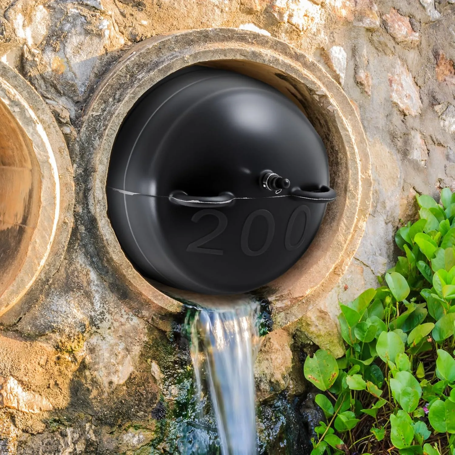 8 Inch Inflatable Pipe Plug Sewer Test Plug with 39.37 Extension Hose Rubber Plumbing Test Balloon for Sewage Pipeline Inspection