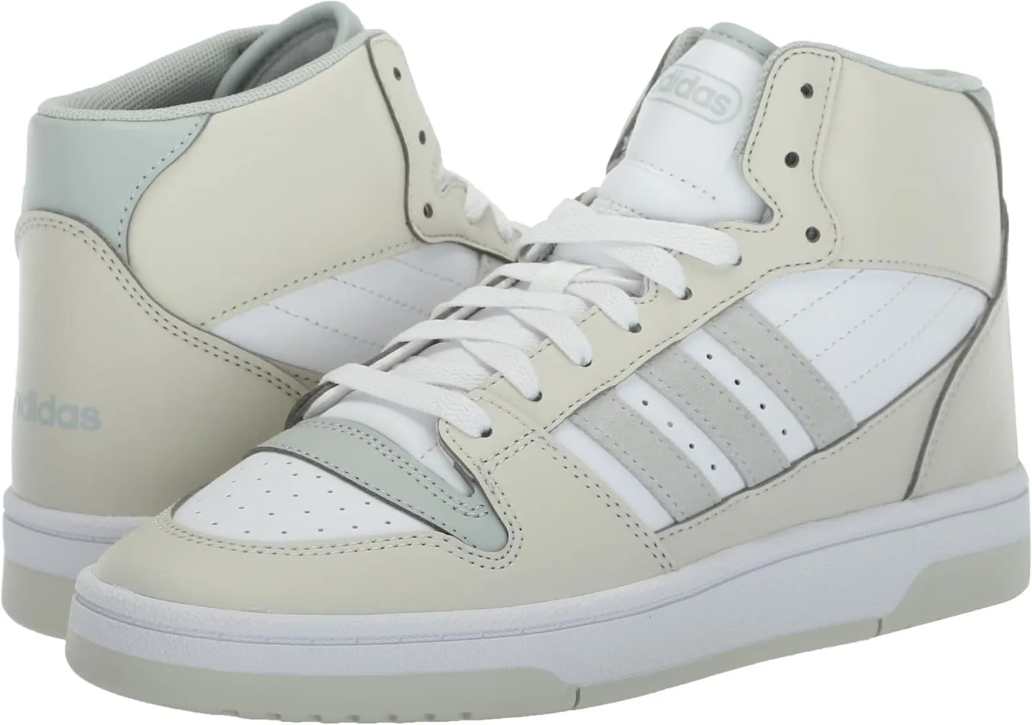 adidas Mens Break Start High Sneakers Shoes Casual - White