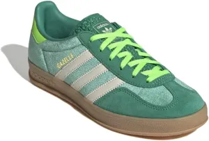 adidas Originals Gazelle Indoor Womens Sneaker (Solar Green Cream White, 7.5)