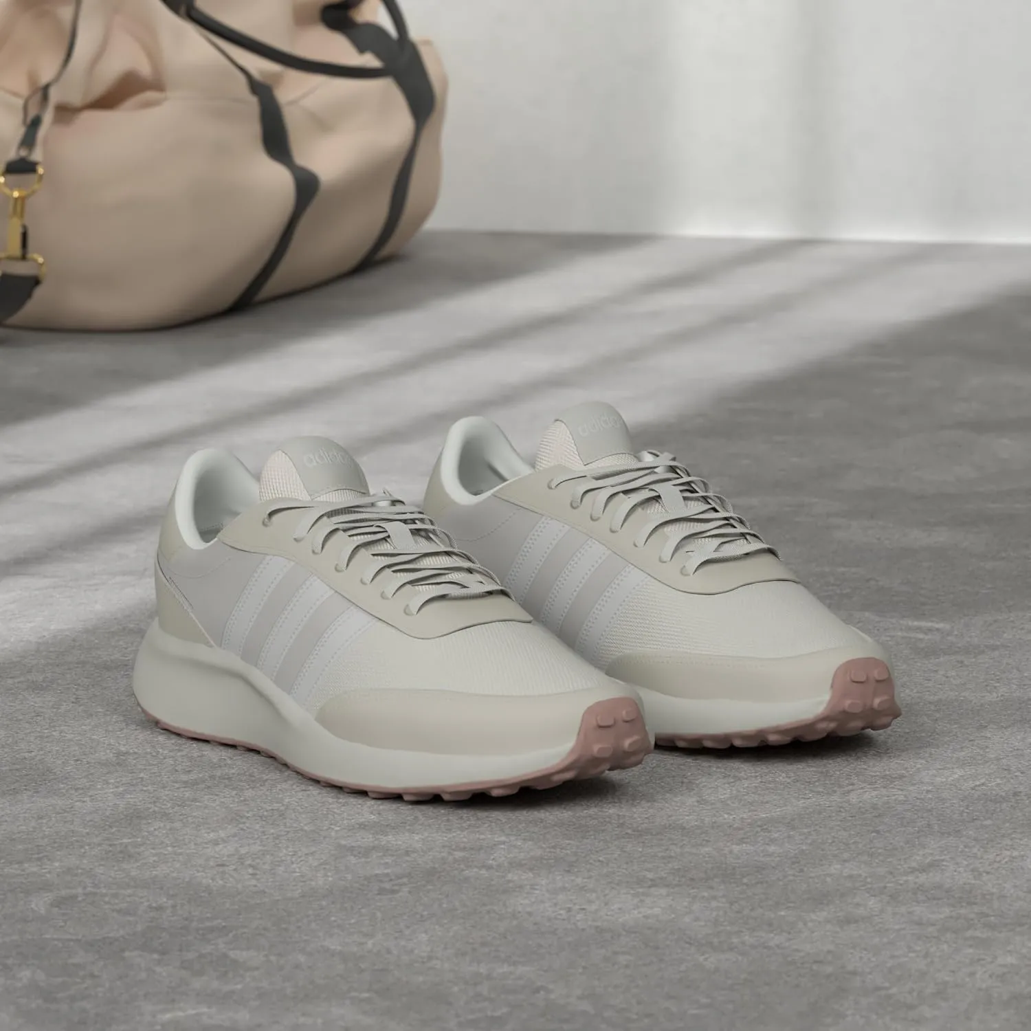 adidas Womens Run 70S Lace Up Sneakers Shoes Casual - Off White, White