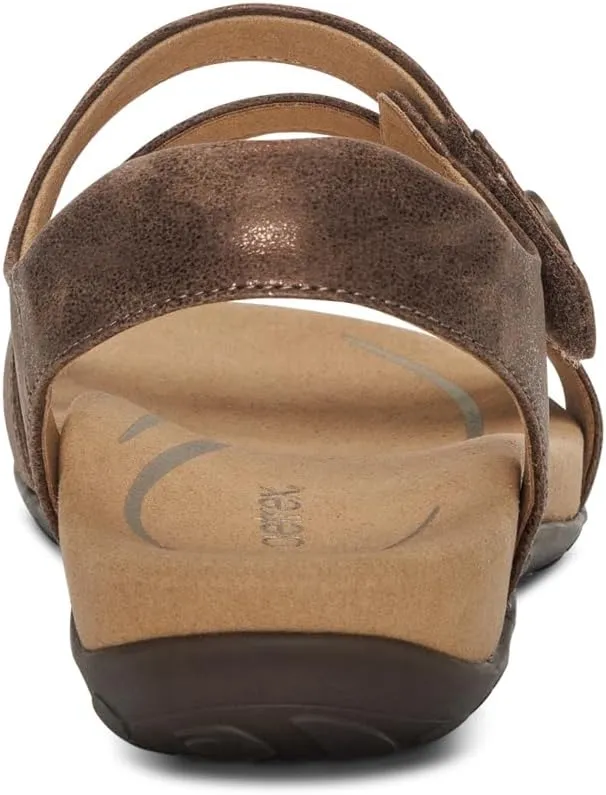 Aetrex Women's Jess Orthopedic Adjustable Quarter Strap Sandals - Comfort Memory Foam Fashion Flat Womens Sandals with Arch Support
