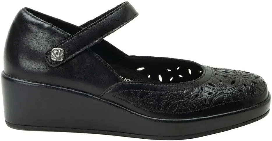 Alegria Women's Hayes Leather Wedge Mary Jane Pump