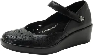 Alegria Women's Hayes Leather Wedge Mary Jane Pump