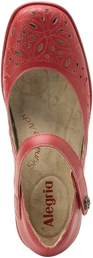 Alegria Women's Hayes Leather Wedge Mary Jane Pump