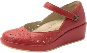 Alegria Women's Hayes Leather Wedge Mary Jane Pump