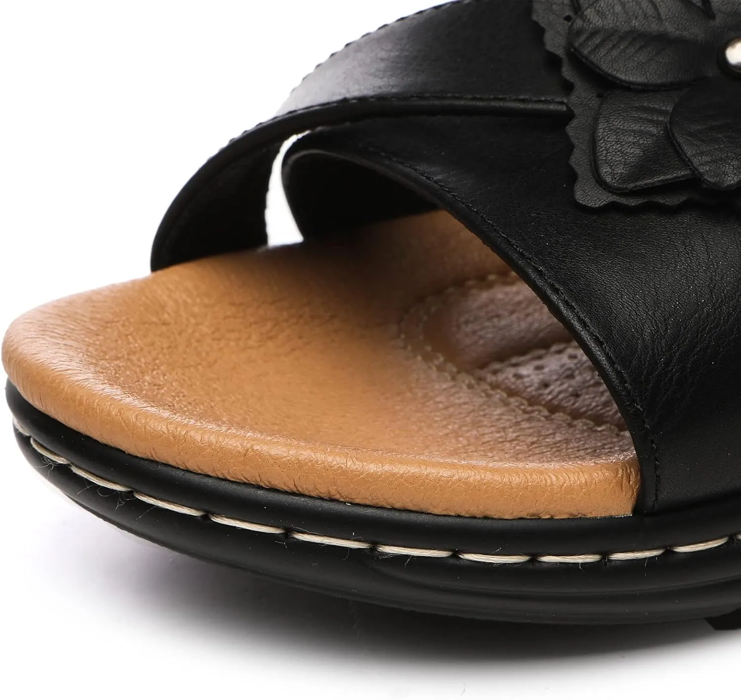 Alexis Leroy Comfortable Insole Buckle Strap Vamp Women's Wedge Sandals