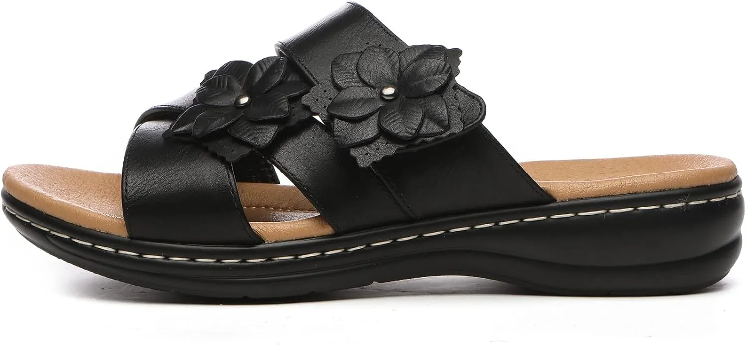 Alexis Leroy Comfortable Insole Buckle Strap Vamp Women's Wedge Sandals