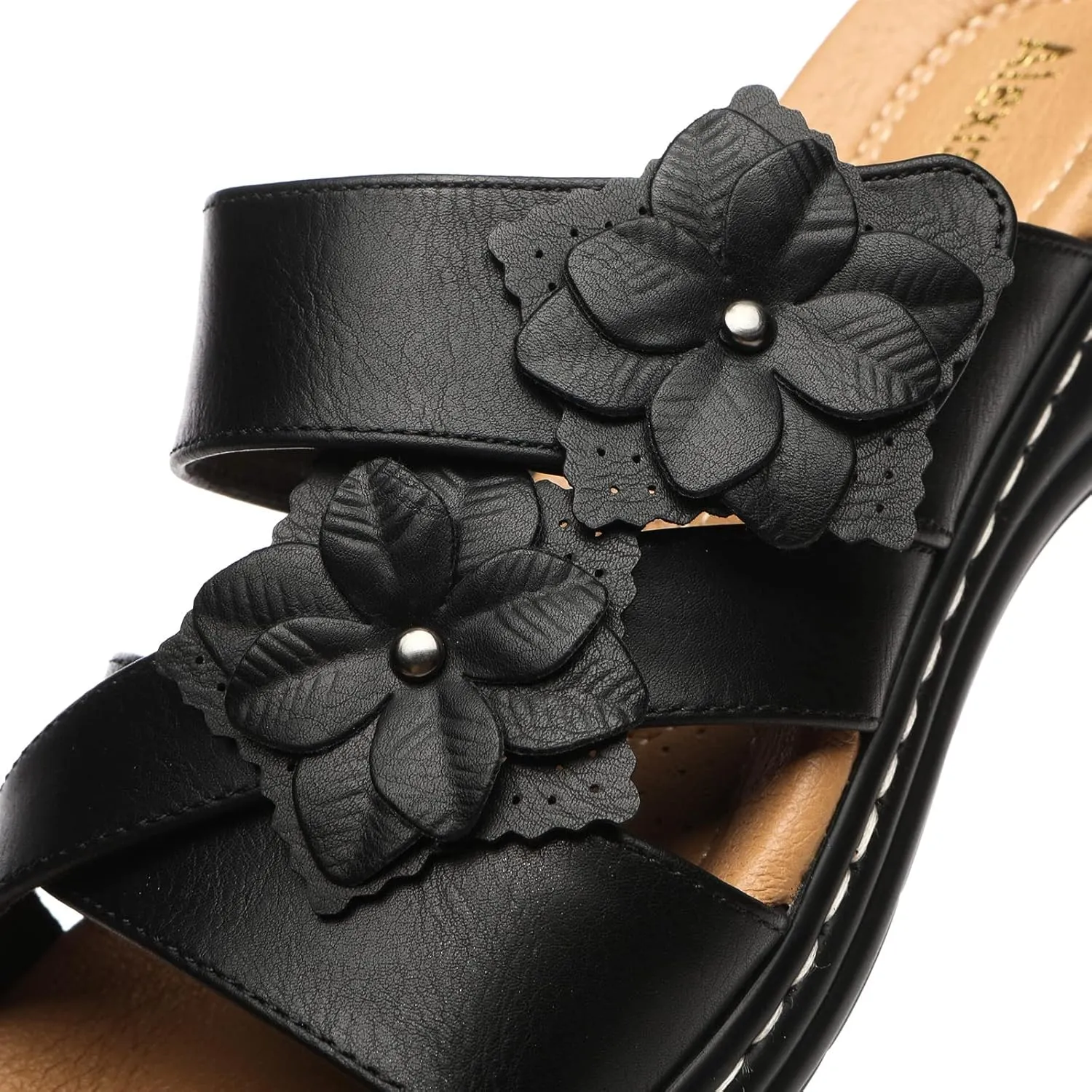 Alexis Leroy Comfortable Insole Buckle Strap Vamp Women's Wedge Sandals