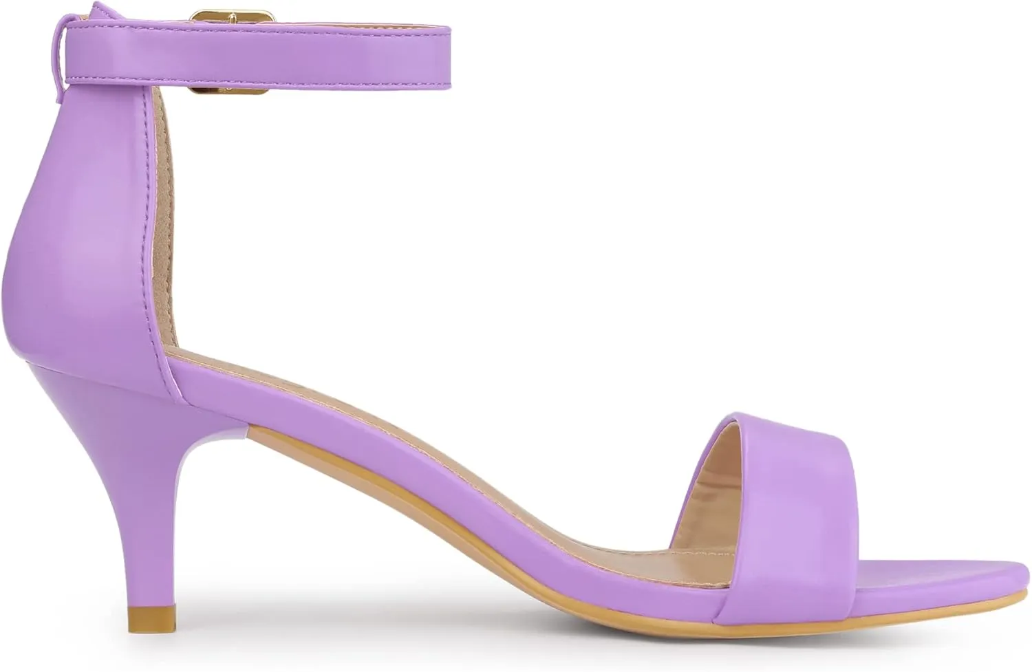 Allegra K Women's Ankle Strap Kitten Heel Sandals