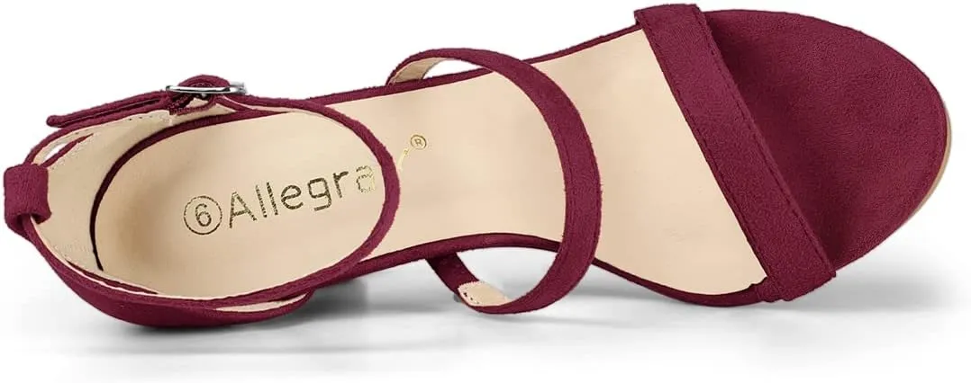Allegra K Women's Open Toe Triple Straps Stiletto High Heel Sandals
