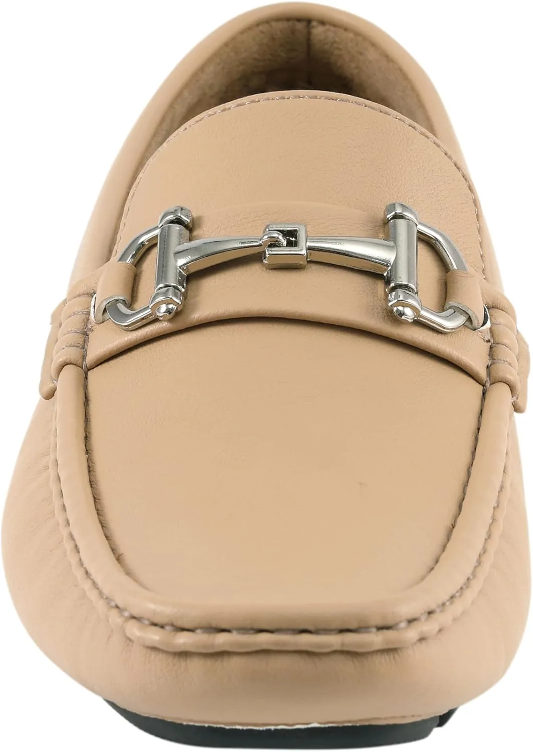 Amali Walken Men's Casual Slip-On Loafers, Driving Moccasin Shoes for Men with Silver Buckle, Available in Plush Microfiber and PU Leather