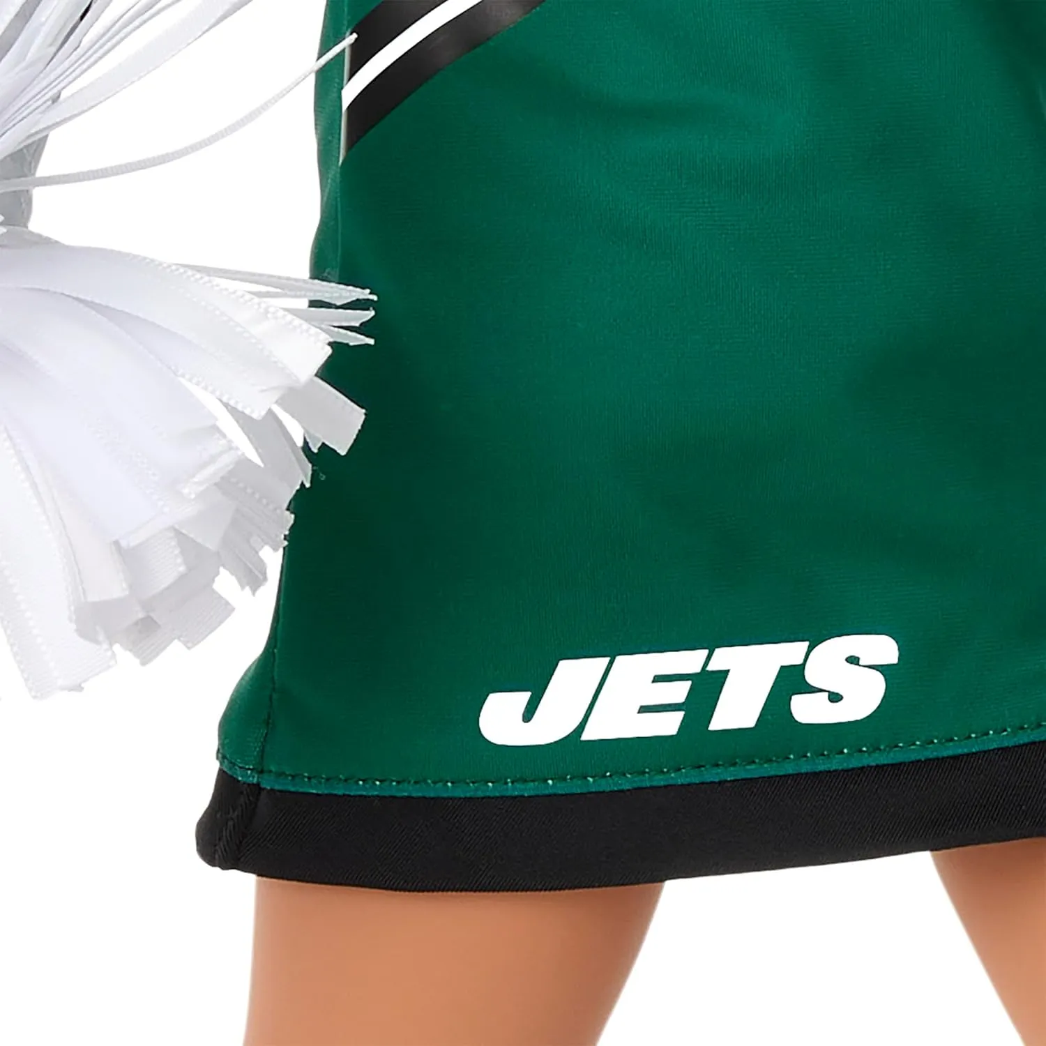 American Girl New York Jets Cheer Uniform 18 inch Doll Clothes with Pom Poms, Green and Black, 5 pcs, Ages 6 