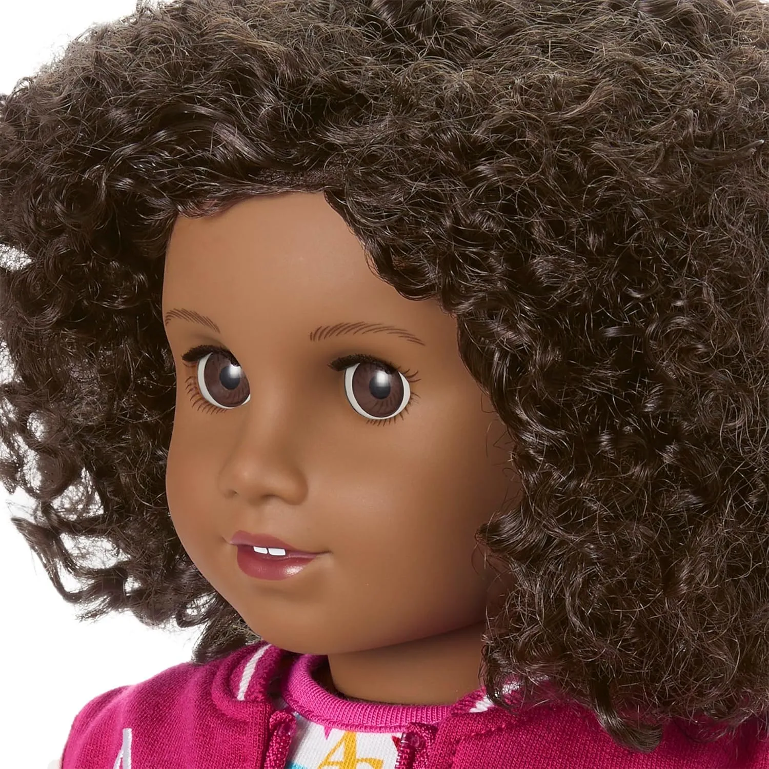 American Girl, Truly Me 18-inch Doll #112 with Brown Eyes, Natural Short Curly Dark-Brown Hair, Deep Skin, for Ages 6 