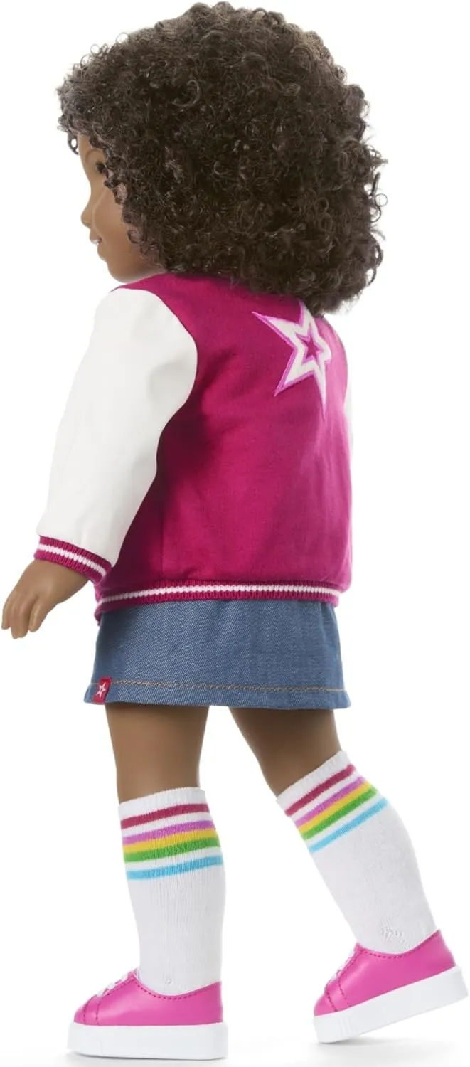 American Girl, Truly Me 18-inch Doll #112 with Brown Eyes, Natural Short Curly Dark-Brown Hair, Deep Skin, for Ages 6 