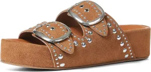 AMINUGAL Flat Sandals for Women Dressy Summer Raffia Platform Sandals Women Beach Platform Slides for Women Open Toe Straw Woven Sandals Women Buckle Womens Flat Sandals