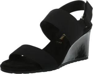 Anne Klein Womens Silvy Slingback Ankle Strap Wedge Sandals