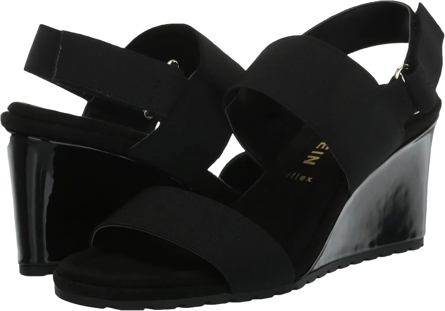 Anne Klein Womens Silvy Slingback Ankle Strap Wedge Sandals