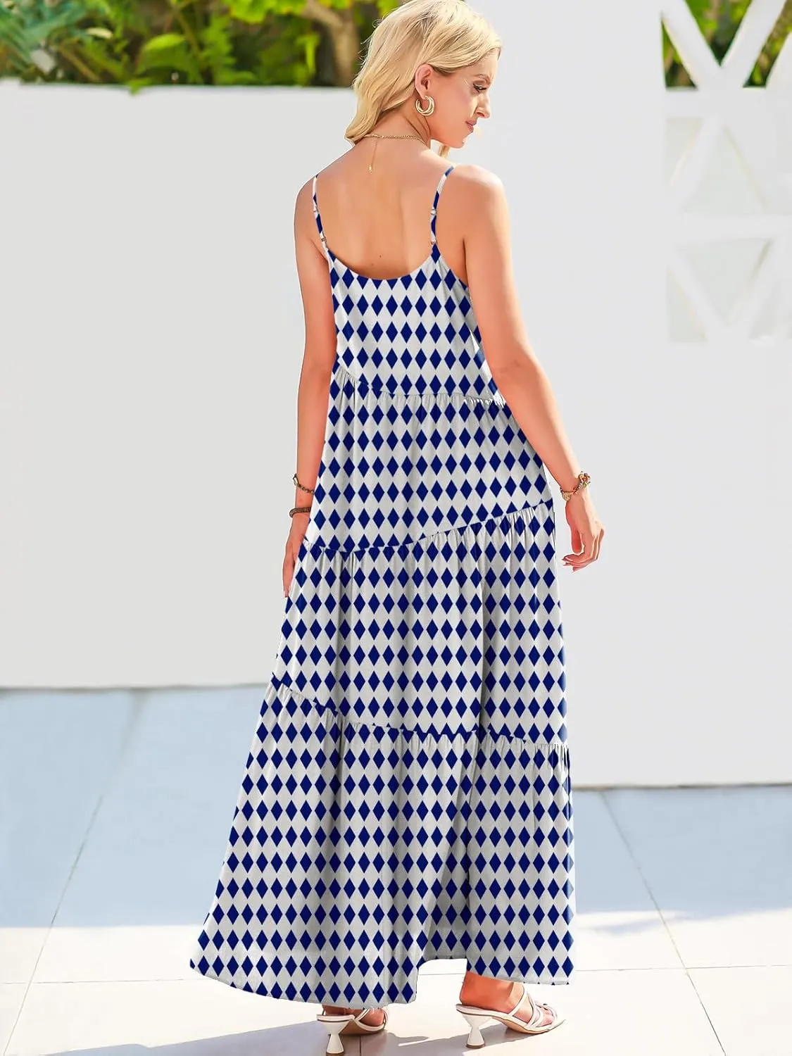 ANRABESS Women Summer Casual Loose Sleeveless Sundress Spaghetti Strap Flowy Boho Linen Beach Vacation Maxi Long Dress