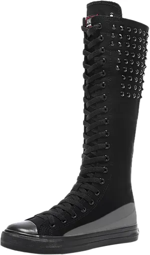 ANUFER 3.7M Long Colorful Shoelaces for Canvas Knee Boots