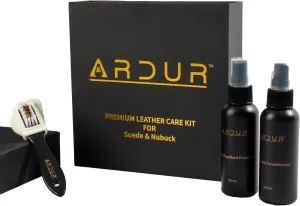 Ardur Suede & Nubuck Cleaner Kit with Brush & Protector Spray – Premium Stain Remover & Waterproof Protection for Shoes, Boots, Sneakers, UGGs, Nubuck