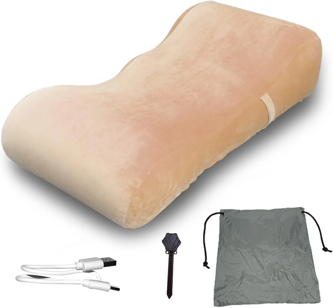 Automatic Inflatable Lounger Air Sofa Inflatable Chair for Adults Waterproof & Anti-Air Leaking, Hammock Air Chair for Outdoor Camping Beach Traveling,Khaki