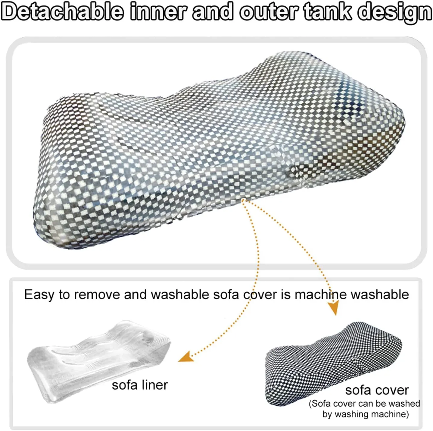 Automatic Inflatable Lounger Air Sofa Inflatable Chair for Adults Waterproof & Anti-Air Leaking, Hammock Air Chair for Outdoor Camping Beach Traveling,Khaki