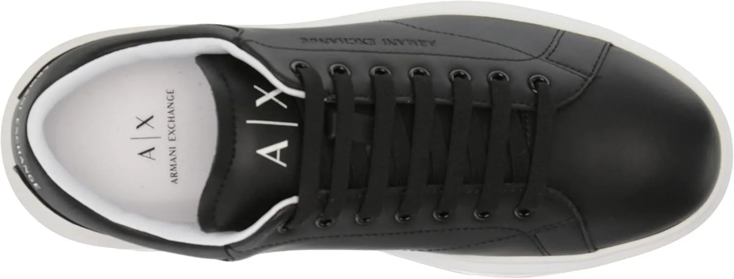 A｜X ARMANI EXCHANGE Men's Thick Sole Leather Sneakers