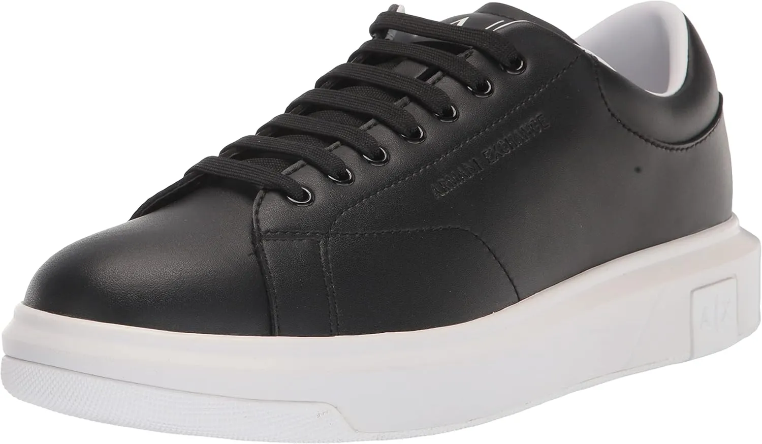 A｜X ARMANI EXCHANGE Men's Thick Sole Leather Sneakers