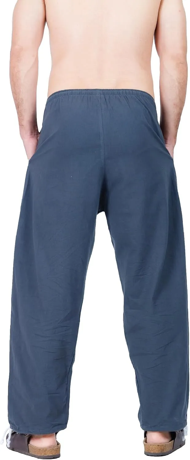 Baggy Sweatpants Men Cotton, Drawstring Lounge Pants, Relaxed Fit, Ideal for Comfort