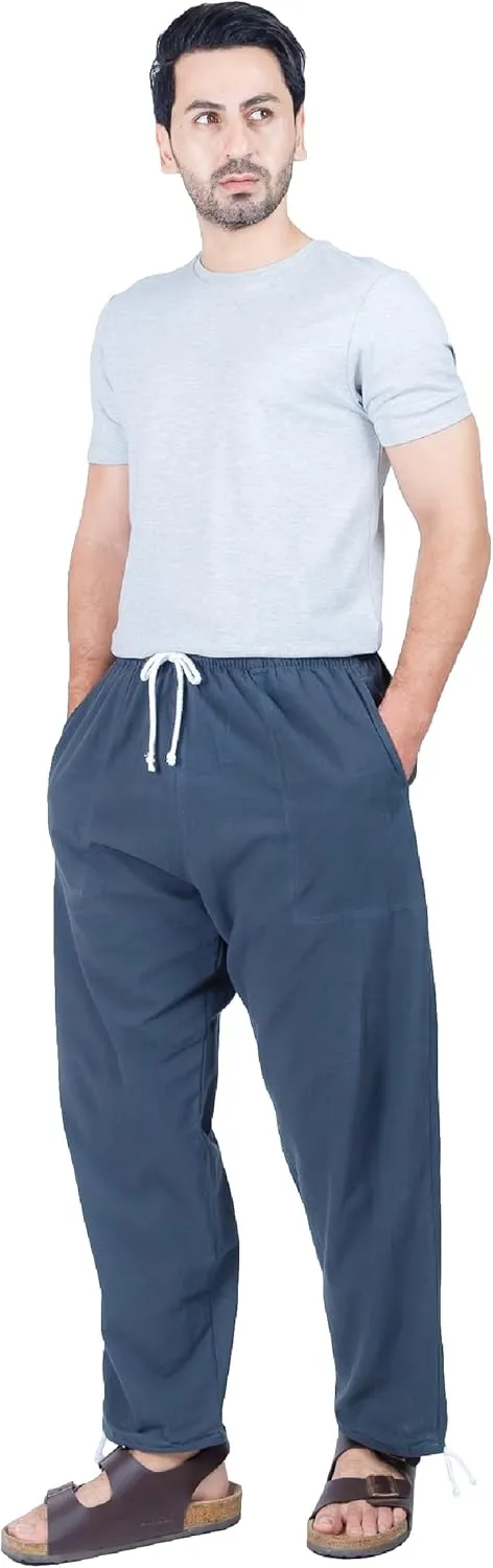 Baggy Sweatpants Men Cotton, Drawstring Lounge Pants, Relaxed Fit, Ideal for Comfort