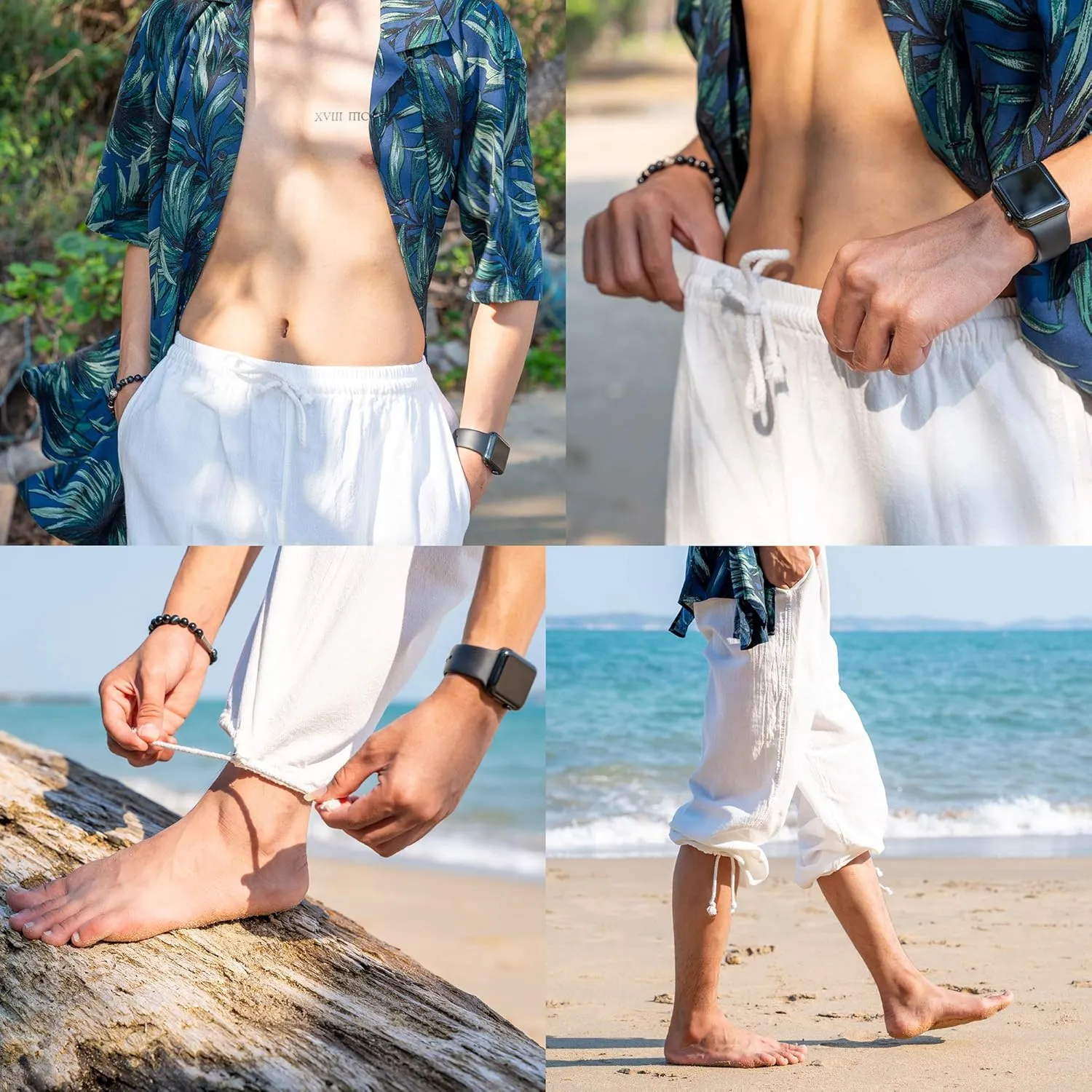 Baggy Sweatpants Men Cotton, Drawstring Lounge Pants, Relaxed Fit, Ideal for Comfort