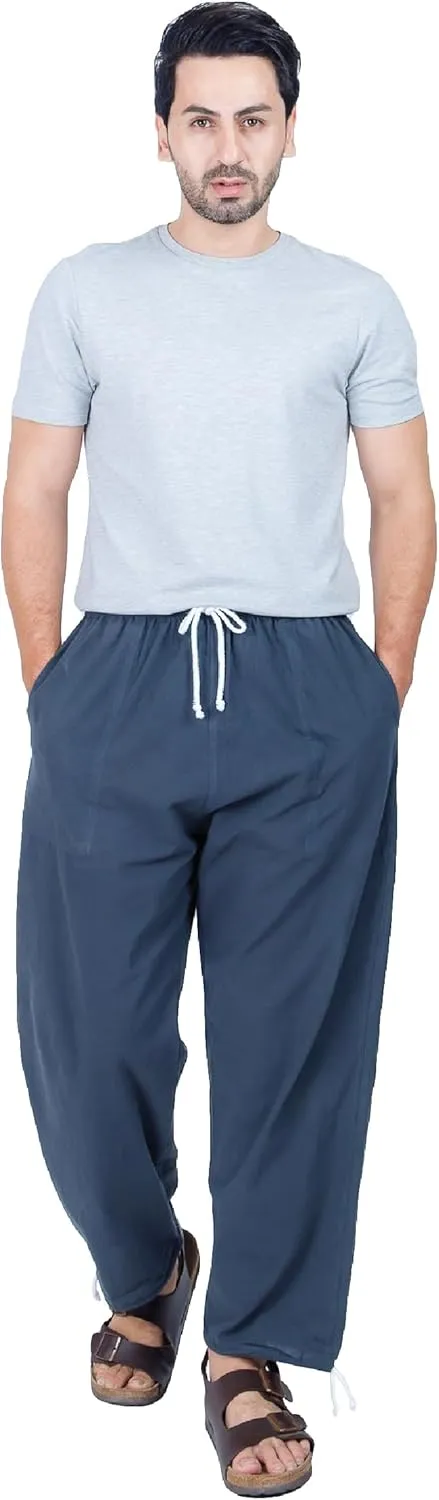 Baggy Sweatpants Men Cotton, Drawstring Lounge Pants, Relaxed Fit, Ideal for Comfort