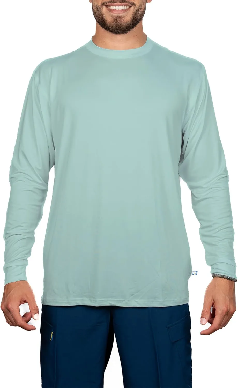 Banana Boat Long Sleeve Shirt for Men Swim Shirt | Waterproof | UPF 50  UV Protection | Breathable | Rashguard Polyester Shirts Sea Foam XX Large