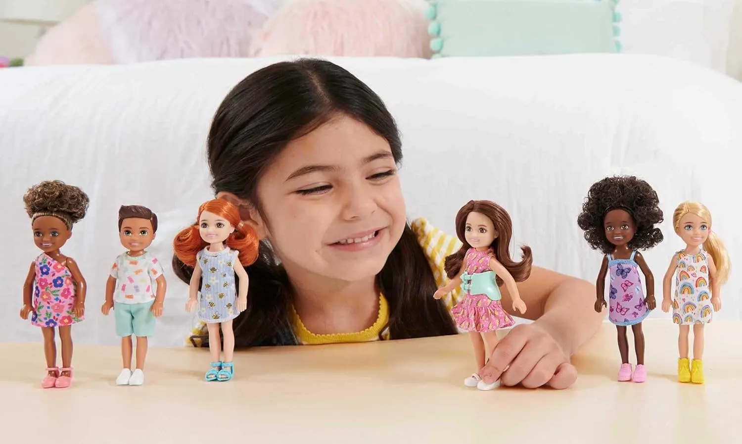 Barbie Chelsea Doll, Small Boy Doll with Brown Hair & Blue Eyes Wearing Gummy Bear T-shirt, Shorts & Shoes
