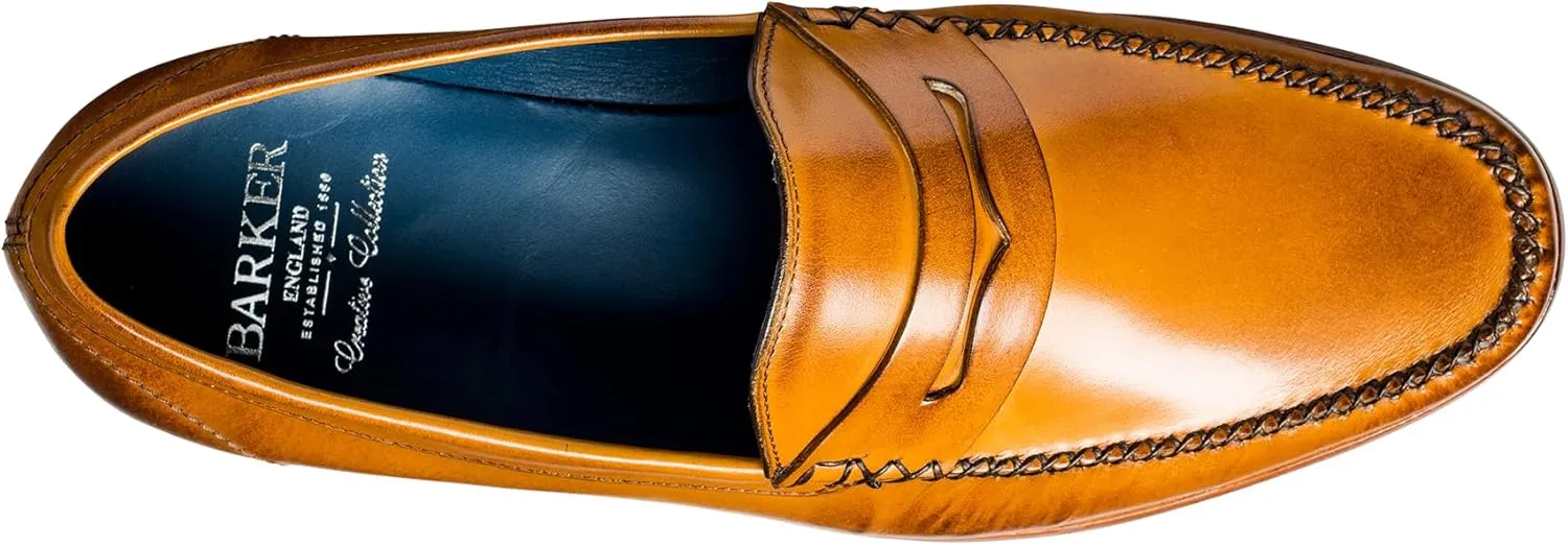 BARKER William Men's Handmade Leather Loafers – Slip-On Casual Dress Shoes, Handcrafted in England