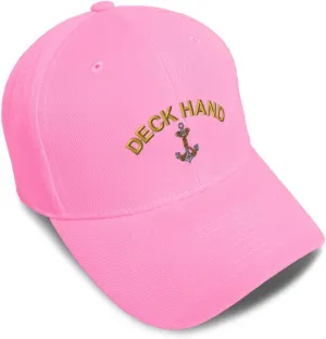 Baseball Caps for Men & Women Embroidered Deck Hand Anchor Boat Gold Embroidery Ladies & Men Baseball Hats
