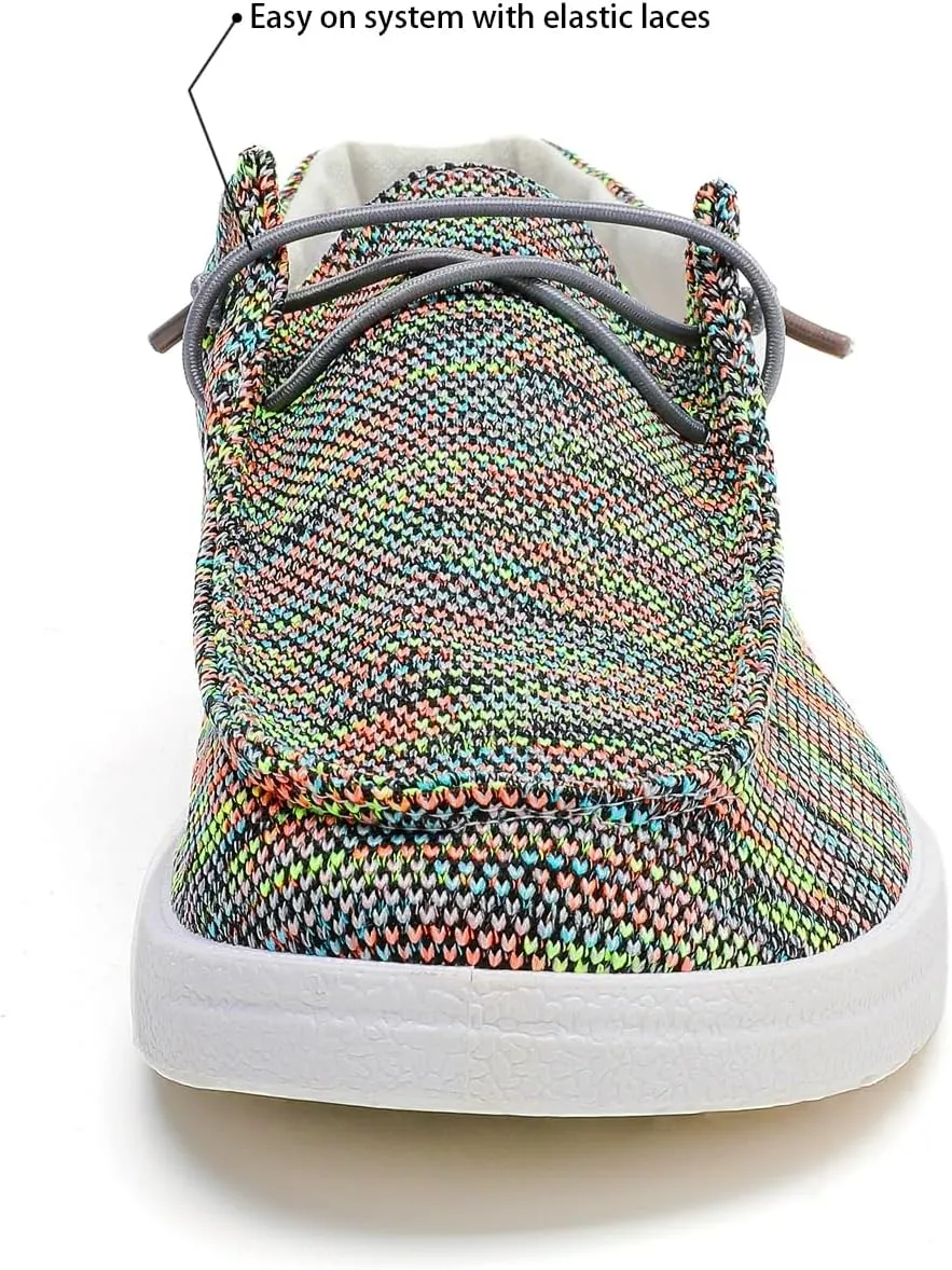 Betrue Lightweight Boat Shoes for Women, Womens Casual Loafers, Womens Slip On Deck Shoes, Breathable Canvas Walking Shoes for Women