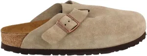 Birkenstock Women's Boston Taupe Suede S/Fb, 10-10.5 Narrow