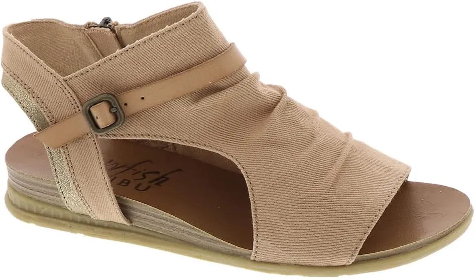 Blowfish Malibu Women's Black Wedge Sandals, Malibu Burn