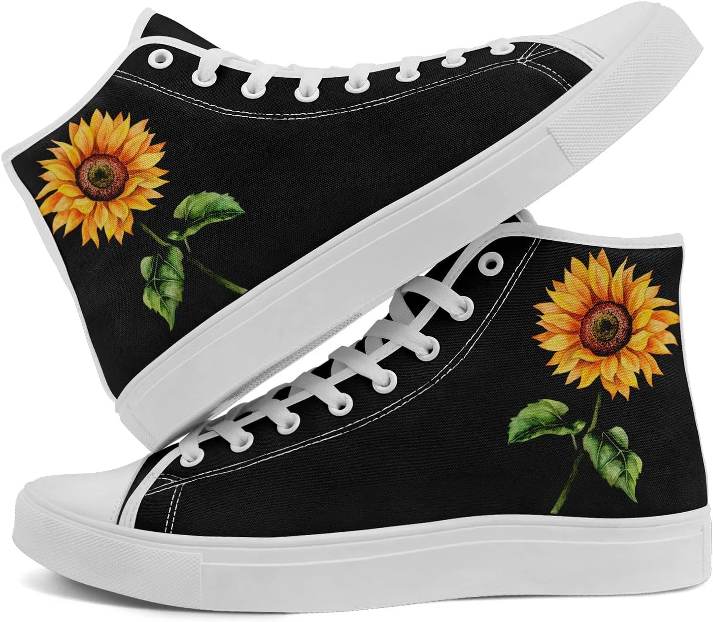 Boho High Top Canvas Shoes for Women Men Lightweight Comfortable Artistic Yoga Style Gift Lace-Up Casual Wear Sneakers