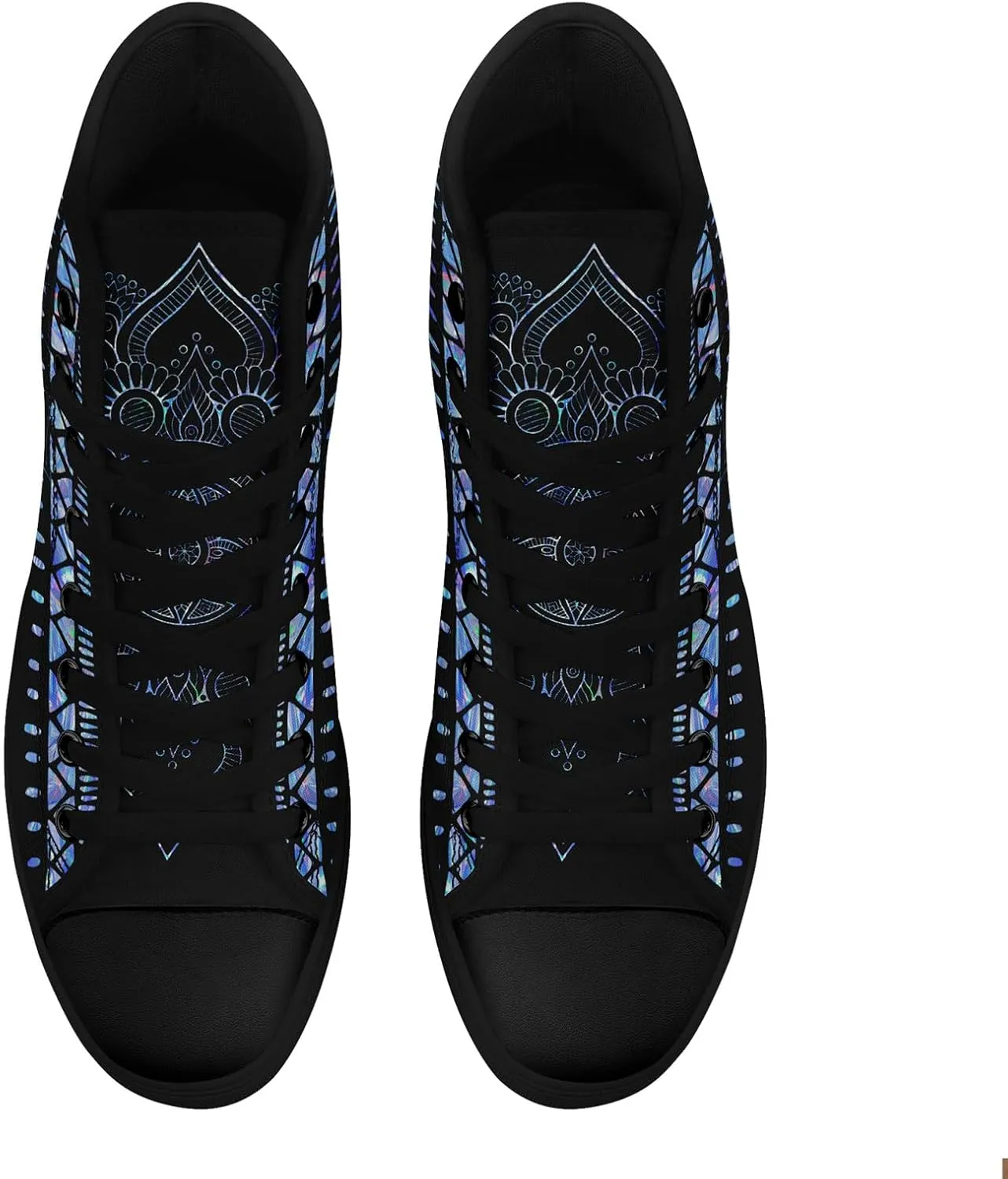 Boho High Top Canvas Shoes for Women Men Lightweight Comfortable Artistic Yoga Style Gift Lace-Up Casual Wear Sneakers