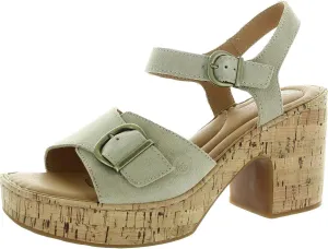 BORN Womens Buckle Leather Platform Sandals