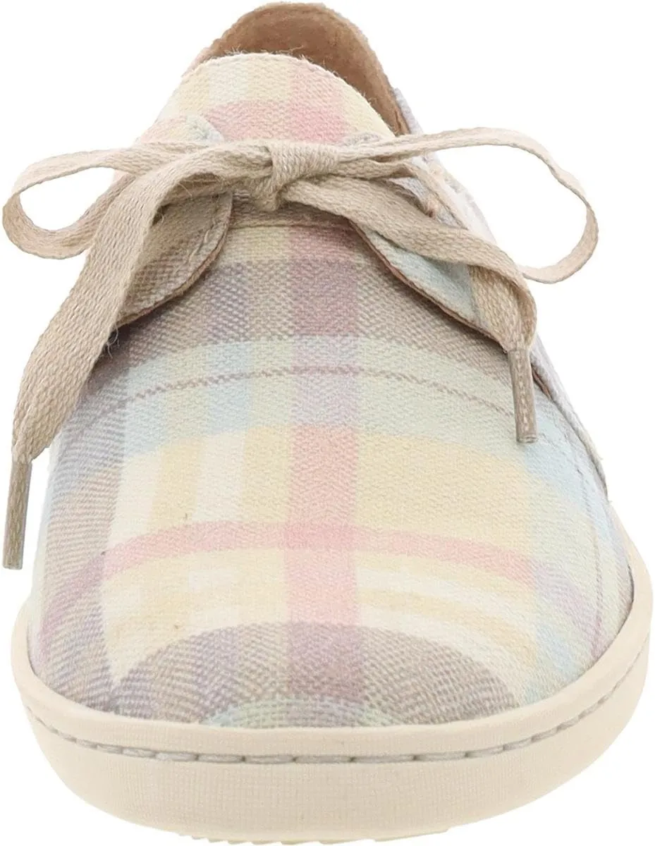 BORN Womens Datil Plaid Canvas Casual and Fashion Sneakers