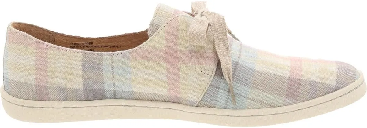 BORN Womens Datil Plaid Canvas Casual and Fashion Sneakers
