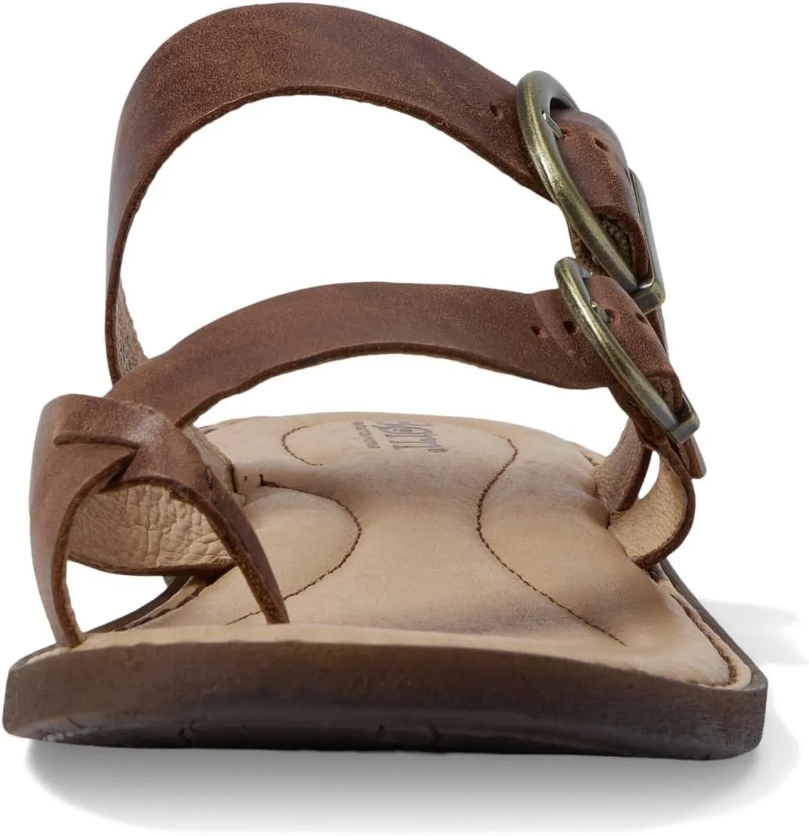 BORN Womens HILANI Leather Round toe Flatform Sandals