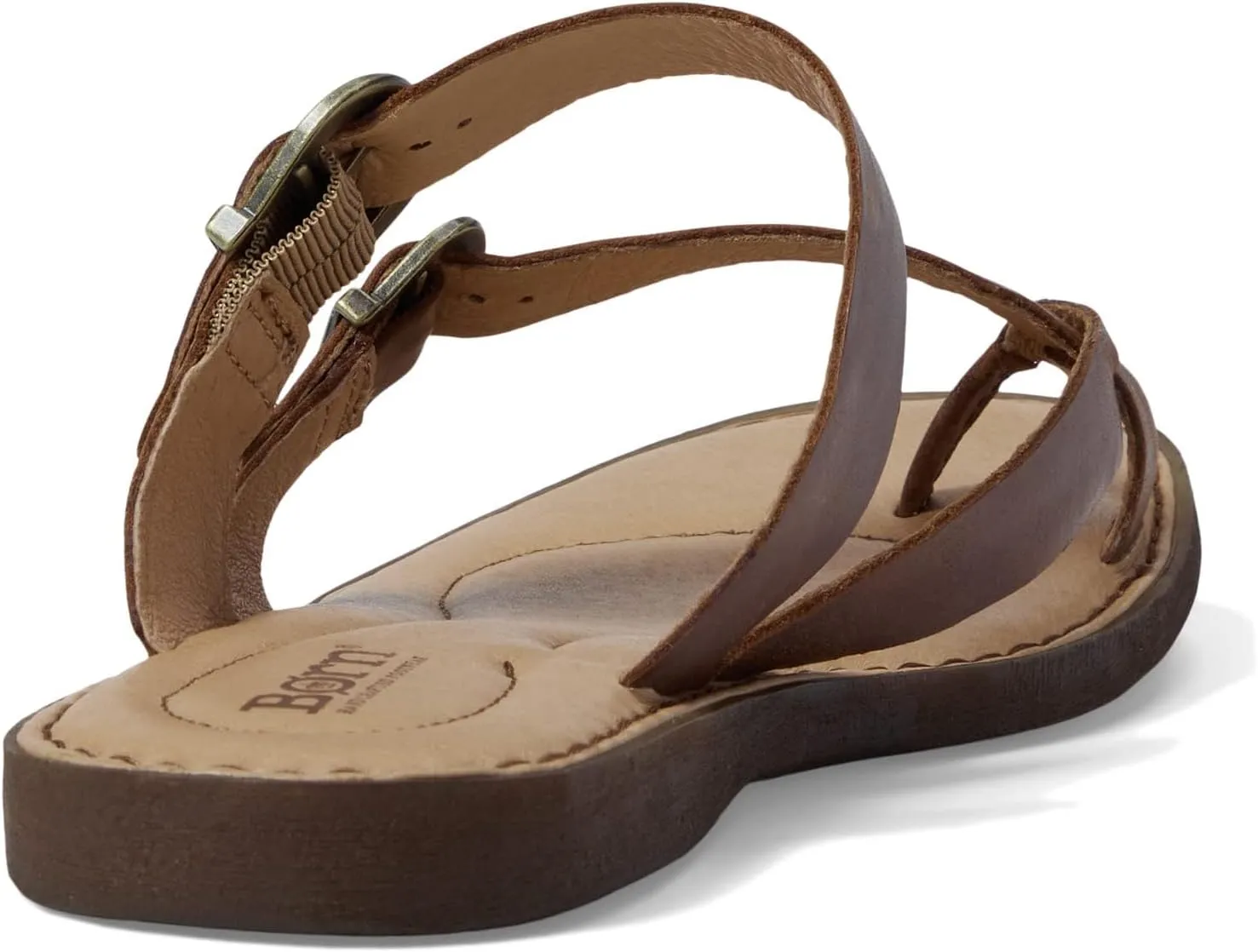 BORN Womens HILANI Leather Round toe Flatform Sandals