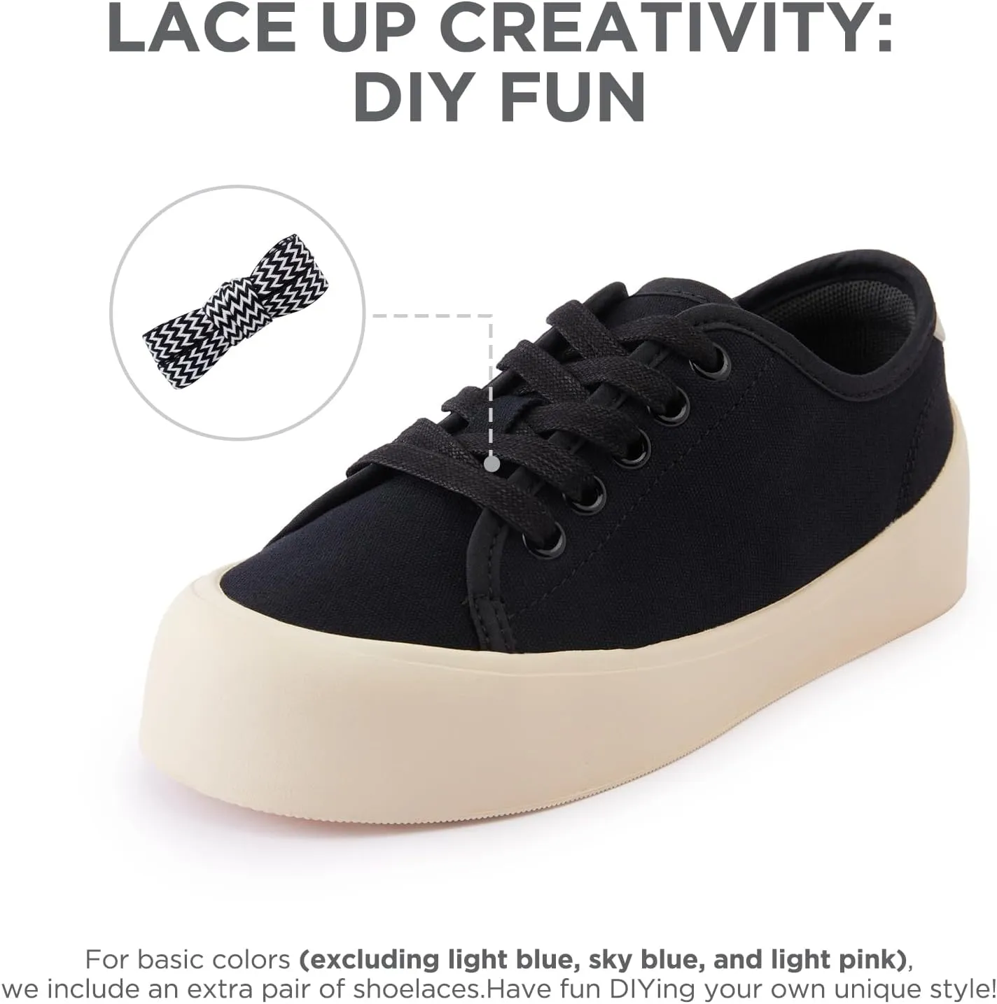 Boys Girls Kids Shoes Lace-up Cupsole Casual Lightweight Canvas Sneakers with Sport Sole